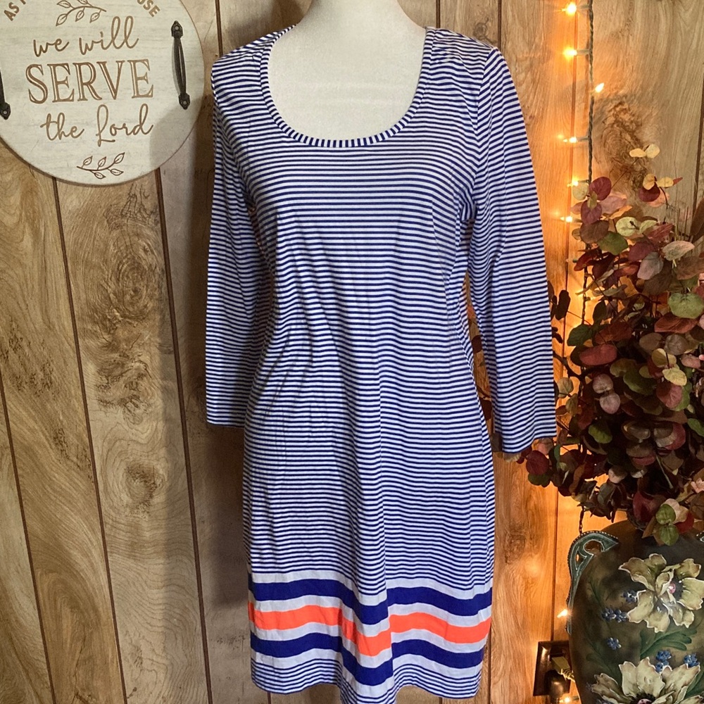 Lilly Pulitzer Blue and White Striped Tee